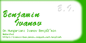 benjamin ivanov business card